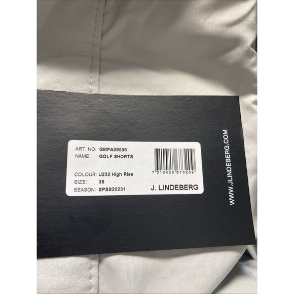 New J. Lindberg High Rise Golf Shorts Mens 38 Gray Stretch Luxury Designer - Picture 5 of 6